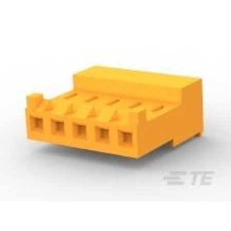 TE CONNECTIVITY Board Connector, 5 Contact(S), 1 Row(S), Female, 0.156 Inch Pitch, Idc Terminal, Locking, Orange 3-644460-5